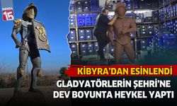 Gladyatörler şehri Kibyra'ya görkemli heykel yaptı