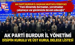 İşte Ak Parti Burdur İl Başkanı Mustafa Özboyacı'nın yönetim kurulu listesi