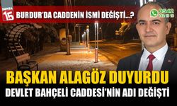 Burdur'da Devlet Bahçeli Caddesi'nin adı değişti