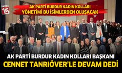 Ak Parti Burdur Kadın Kolları Başkanı Cennet Tanrıöver'le devam kararı aldı