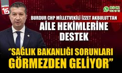 Burdur CHP Milletvekili İzzet Akbulut'tan, Aile Hekimlerinin İş Bırakma Eylemlerine Destek