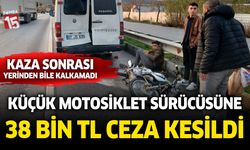 Kaza yapan 16 yaşındaki motosiklet sürücüsüne 32 bin tl ceza