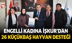 Burdur İşkur'dan engelli kadına küçükbaş hayvancılık için destek