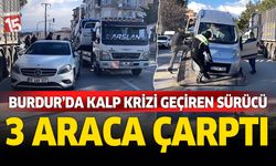 Burdur'da direksiyon başında kalp krizi geçiren sürücü kaza yaptı