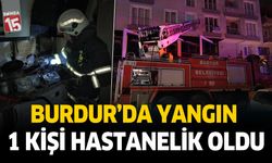 Burdur'da yangın. 1 kişi dumandan hastanelik oldu