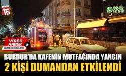 Kafenin mutfağında çıkan yangında 2 kişi dumandan etkilendi