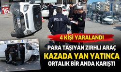 Antalya'da para yüklü araç kaza yapınca ortalık bir anda karıştı