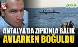 Zıpkınla balık avlarken boğuldu