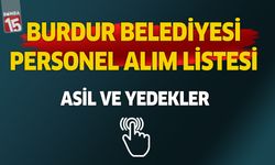 Burdur Belediyesi personel işe alım listesi