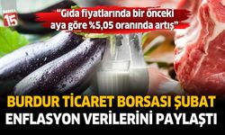 Burdur Ticaret Borsası Şubat enflasyon verilerini paylaştı