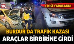 Burdur'da trafik kazası. 1 kişi yaralandı