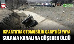 Isparta'da otomobilin çarptığı yaya, sulama kanalına düşerek can verdi