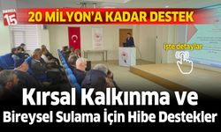 Burdur'da 20 Milyona kadar kırsal kalkınma ve bireysel sulama hibe desteği