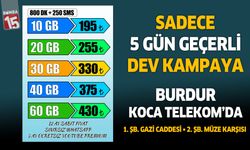 Burdur Koca Telekom'da 5 günle sınırlı dev kampanya