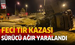 Isparta'da tır kazası. Sürücü ağır yaralandı