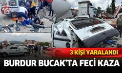 Burdur’da Feci Kaza: Takla Atan Otomobil Kamyonete Çarptı, 3 Yaralı