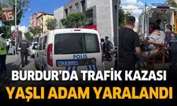 Burdur'da trafik kazası. Yaşlı adam yaralandı