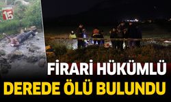 Denizli'de firari hükümlü derede ölü bulundu