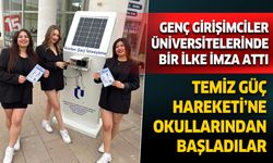 Uşak Üniversitesi’nde gençler güneş enerjili telefon şarj istasyonu kurdu