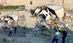 Antalya'da kamyon şarampole uçtu. 1 ağır yaralı