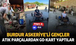Burdur Askeriyeli gençler atık parçalardan go-kart yaptılar