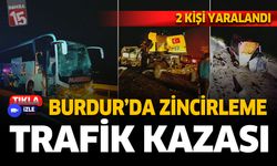 Burdur'da zincirleme trafik kazası. 2 kişi yaralandı
