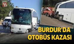 Burdur'da kontrolden çıkan yolcu otobüsü kaza yaptı