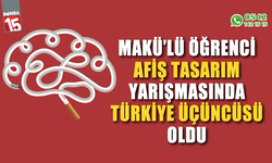 MAKÜ’lü öğrenci afiş tasarım yarışmasında Türkiye üçüncüsü oldu