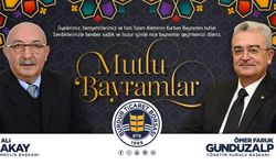 Burdur Ticaret Borsası Başkanı Ömer Faruk Gündüzalp ve Meclis Başkanı Ali Akay'dan bayram mesajı