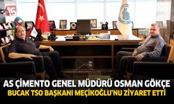 As Çimento Genel Müdürü Osman Gökçe Bucak TSO Başkanı Meçikoğlu’nu Ziyaret Etti