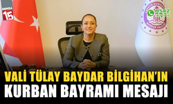 Vali Tülay Baydar Bilgihan'ın Kurban Bayramı mesajı