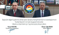 BUTSO Başkanı Yusuf Keyik ve Meclis Başkanı Ömer Çeliker'den bayram mesajı