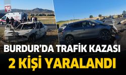 Burdur'da trafik kazası. 2 kişi yaralandı