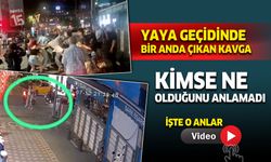 Isparta'da yaya geçidinde bir anda başlayan kavga