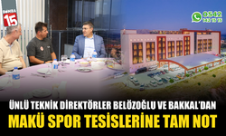 Teknik direktörler Belözoğlu ve Bakkal’dan tesislere tam not