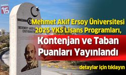 Mehmet Akif Ersoy Üniversitesi 2025 YKS Lisans Programları, Kontenjan ve Taban Puanları Yayınlandı