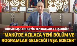 BUTSO Başkanı Yusuf Keyik'ten Rektör Hüseyin Dalgar'a teşekkür