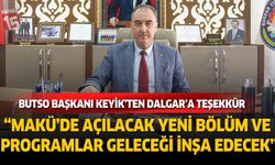 BUTSO Başkanı Yusuf Keyik'ten Rektör Hüseyin Dalgar'a teşekkür