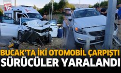 Bucak’ta İki Otomobil Çarpıştı: Sürücüler Yaralandı
