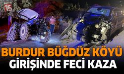 Burdur Büğdüz Köyü Girişinde Feci Kaza