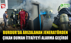 Arızalanan jeneratörden çıkan duman itfaiyeyi alarma geçirdi