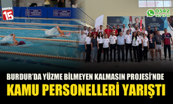 Yüzme Bilmeyen Kalmasın Projesi'nde kamu personelleri yarıştı