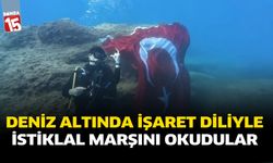 Deniz altında işaret diliyle İstiklal Marşını okudular