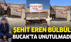 Bucak’taki Mermer Ocağında Dev Bloklara #İyikiVarsınEren Yazıldı