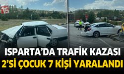 Isparta'da trafik kazası. 2'si çocuk 7 kişi yaralandı