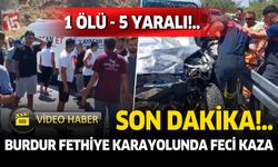 Burdur Fethiye Karayolu Kuş Gözlem evi önünde feci kaza