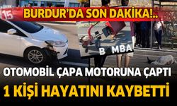 Burdur'da trafik kazası. Otomobil çapa motoruna çaptı. 1 kişi öldü