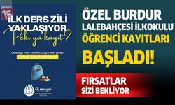 Özel Burdur Lalebahçesi İlkokulu öğrenci kayıtları başladı
