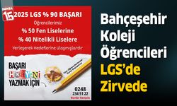 Bahçeşehir Koleji Öğrencileri LGS’de Zirvede