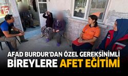 AFAD Burdur’dan Özel Gereksinimli Bireylere Afet Eğitimi